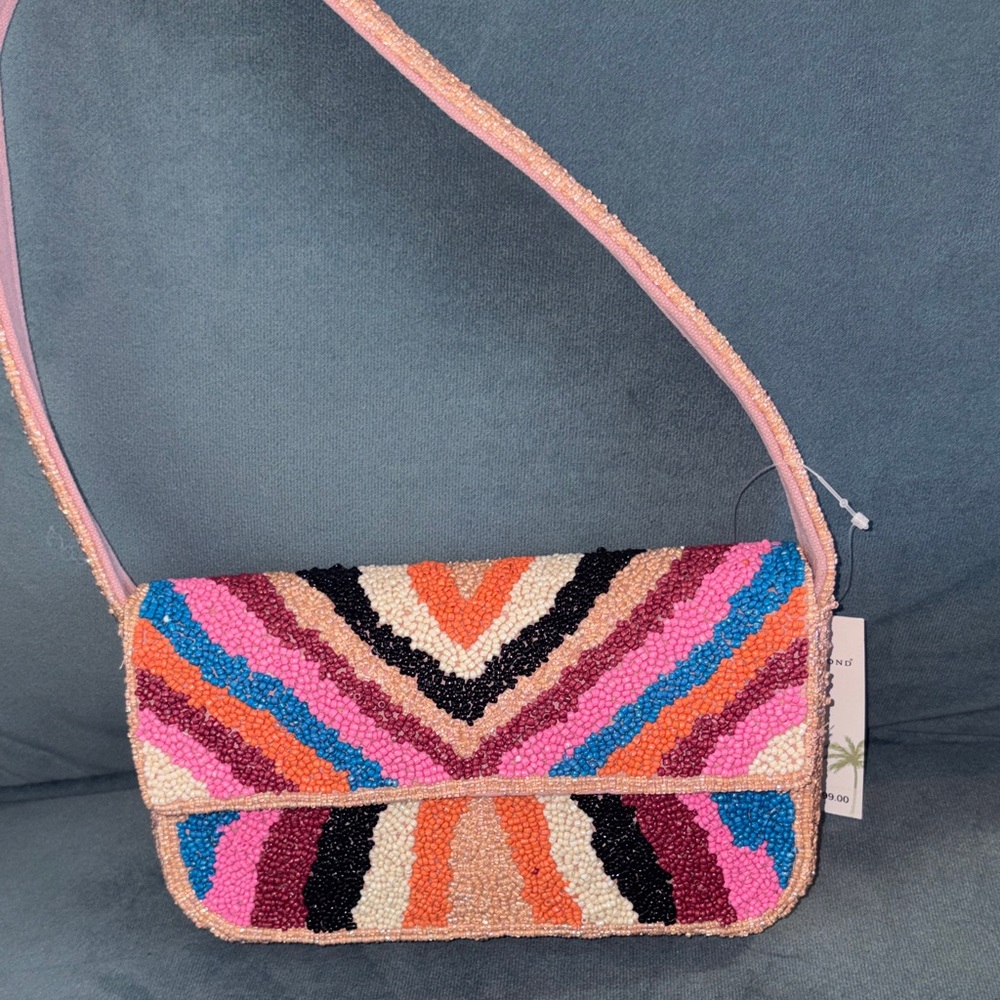 Lower Price!!!America and Beyond Viral Colorful Beaded Women's Bag